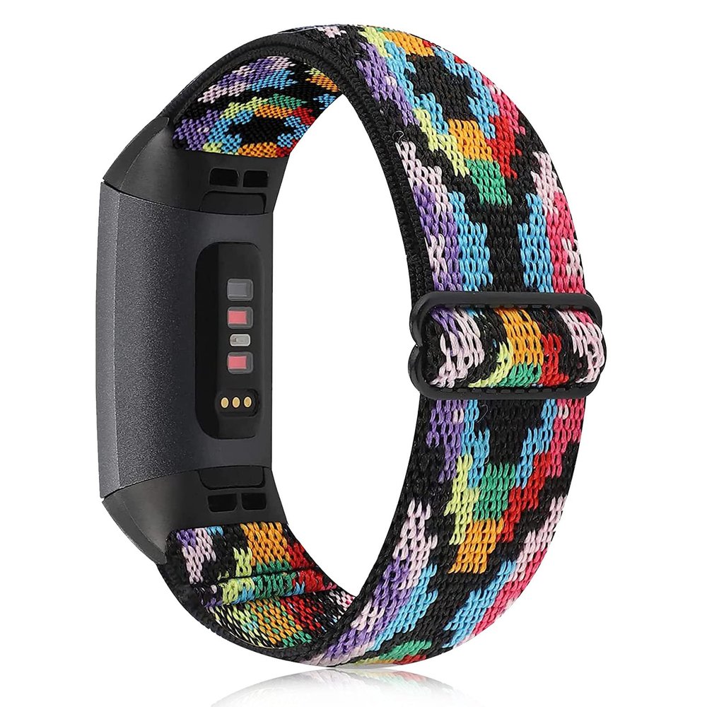 Aroloxta Elastic Nylon Fabric Charge 6 Bands Compatible with Charge 5 Watch Band for Women, Soft Stretchy Adjustable Stretch Sport Replacement Wristbands for Charge 5/6 Strap Men Women