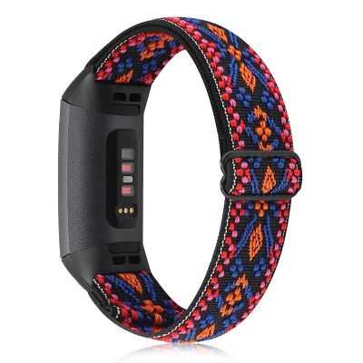 Aroloxta Elastic Nylon Fabric Charge 6 Bands Compatible with Charge 5 Watch Band for Women, Soft Stretchy Adjustable Stretch Sport Replacement Wristbands for Charge 5/6 Strap Men Women