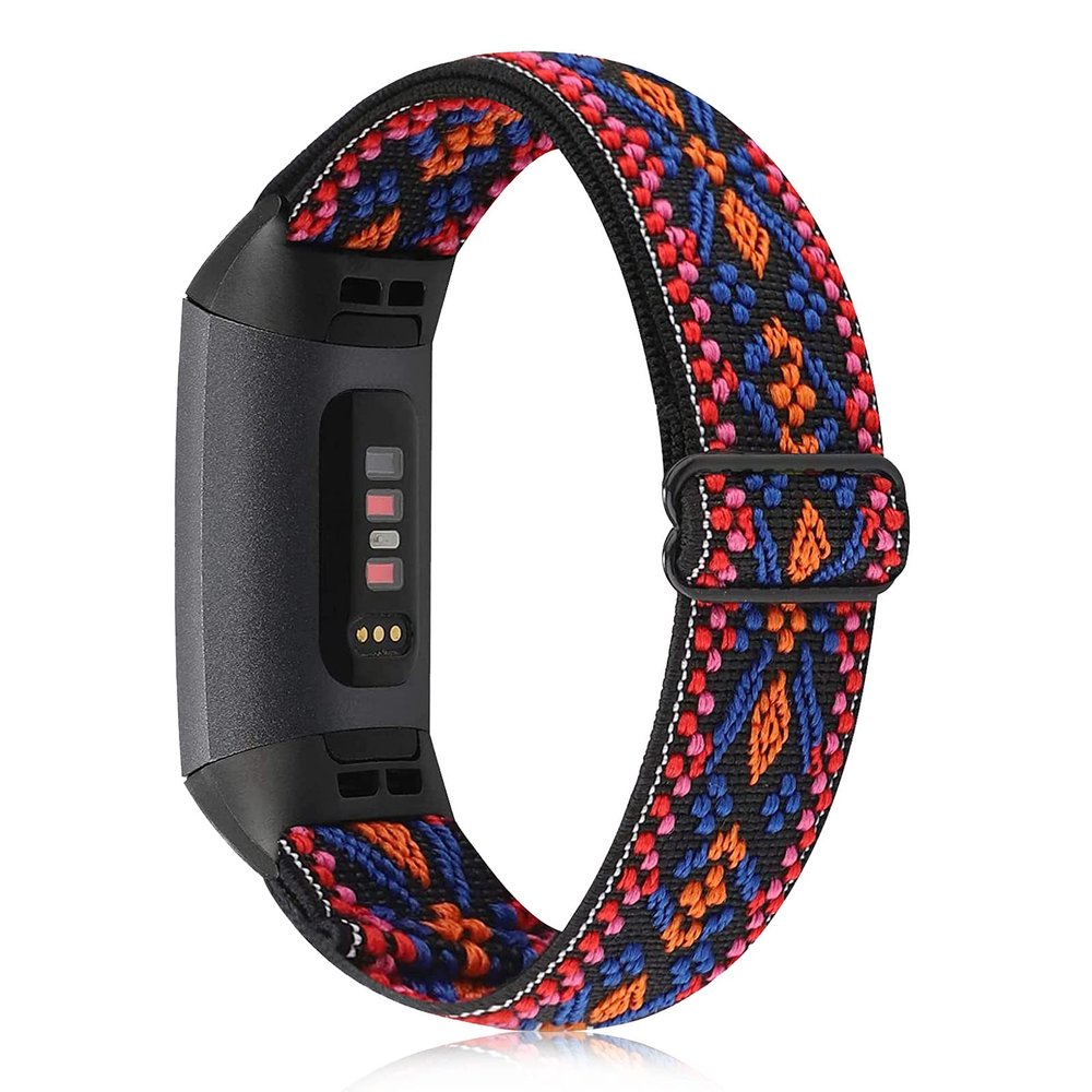 Aroloxta Elastic Nylon Fabric Charge 6 Bands Compatible with Charge 5 Watch Band for Women, Soft Stretchy Adjustable Stretch Sport Replacement Wristbands for Charge 5/6 Strap Men Women