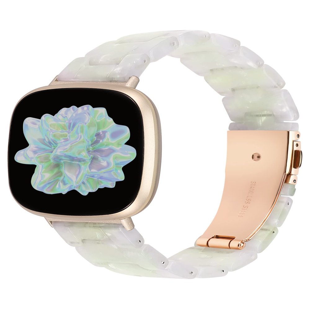 Wearlizer Resin Band Compatible with Fitbit Sense Bands/Versa 3 Bands/Sense 2 Bands/Versa 4 Bands for Women Men, Cute Fashion Lightweight Wristband Strap Accessories for Versa 3/4/Sense 2