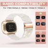 Wearlizer Resin Band Compatible with Fitbit Sense Bands/Versa 3 Bands/Sense 2 Bands/Versa 4 Bands for Women Men, Cute Fashion Lightweight Wristband Strap Accessories for Versa 3/4/Sense 2 view 2