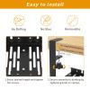 Under Desk Cable Management Tray, No Drill Cable Tray with Clamp, Adjustable Desk Wire Management Tray 13.8" - 21.8, Cord Management with Cable Holder Ties for Home Office Standing Desk, Black view 3