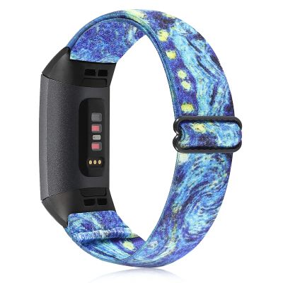 Aroloxta Elastic Nylon Fabric Charge 6 Bands Compatible with Charge 5 Watch Band for Women, Soft Stretchy Adjustable Stretch Sport Replacement Wristbands for Charge 5/6 Strap Men Women