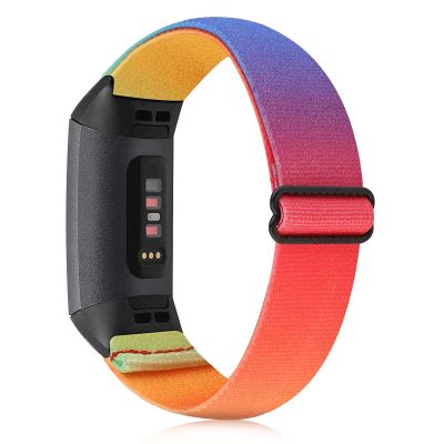 Aroloxta Elastic Nylon Fabric Charge 6 Bands Compatible with Charge 5 Watch Band for Women, Soft Stretchy Adjustable Stretch Sport Replacement Wristbands for Charge 5/6 Strap Men Women