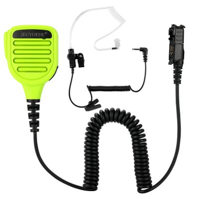 JEUYOEDE Waterproof Radio Mic Remote Handheld Walkie Talkie Microphone with 3.5mm Audio Jack Compatible with Motorola XPR3300 XPR3300e XPR3500 XPR3500e Green
