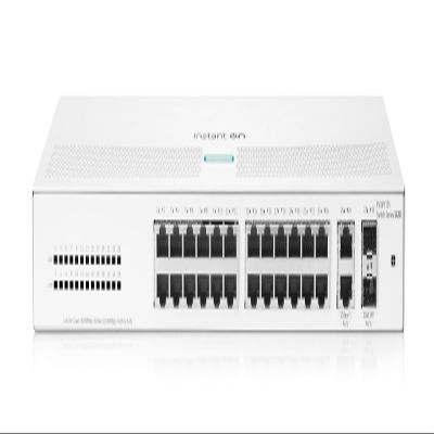 HPE Networking Instant On Switch Series 1430 26-Port Gb Unmanaged Layer 2 Ethernet Switch | 26x 1G | 2X SFP Uplink Ports | Fan-Less | US Cord (R8R50A#ABA)