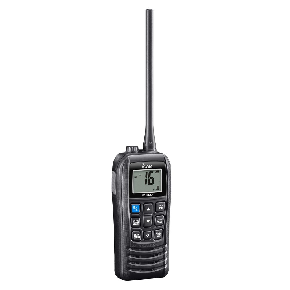 Icom IC-M37 31 USA VHF Marine Transceiver Radio with Float'n Flash, 6-Watt