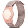 1 Pack Kids Wristband for AirTag, Nylon Watch Band GPS Tracker Holder Protective Case Compatible with Apple Air Tag, Adjustable Anti-lost Bracelet for Toddler Baby Children Elders (Pink) view 1