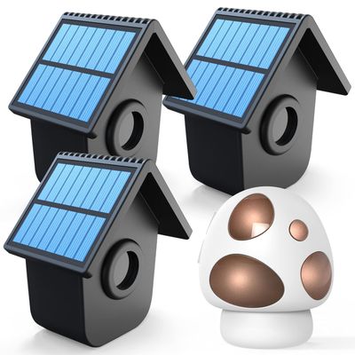 HTZSAFE 1/2 Mile Long Range Solar Driveway Alarm - Outdoor Weatherproof Wireless Motion Sensor&Detector- Portable Receiver Has Long Last Backup Battery - DIY Security System- 1 Receiver + 3 Sensors