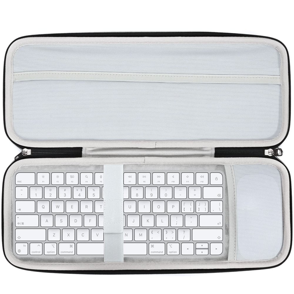 RAIACE Hard Storage Case Compatible with Apple Magic Keyboard Numeric Keypad + Apple Magic Mouse. (Case Only) - Grey