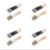 SpeedyFiberTX - 4-Pack 6 Meter Multimode OM1 Duplex ST to LC Fiber Patch Cable, Corning OM1 62.5/125 Optical Fiber, Orange Riser OFNR Cable Jacket view 1