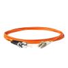 SpeedyFiberTX - 4-Pack 6 Meter Multimode OM1 Duplex ST to LC Fiber Patch Cable, Corning OM1 62.5/125 Optical Fiber, Orange Riser OFNR Cable Jacket view 2