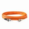 SpeedyFiberTX - 4-Pack 6 Meter Multimode OM1 Duplex ST to LC Fiber Patch Cable, Corning OM1 62.5/125 Optical Fiber, Orange Riser OFNR Cable Jacket view 3