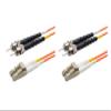 SpeedyFiberTX - 2-Pcak 200 Meter Multimode OM1 Duplex ST to LC Fiber Patch Cable, Corning OM1 62.5/125 Optical Fiber, Orange Riser OFNR Cable Jacket view 1