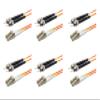 SpeedyFiberTX - 6-Pack 9 Meter Multimode OM1 Duplex ST to LC Fiber Patch Cable, Corning OM1 62.5/125 Optical Fiber, Orange Riser OFNR Cable Jacket view 1