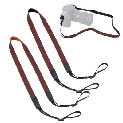CHGCRAFT 2 Colors Camera Strap Camera Neck Strap Adjustable Universal Cloth Polyester Flat Camera Shoulder Strap Lightweight Woven Camera Strap for All DSLR Cameras, 1511x21mm