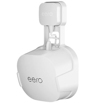 COOLWUFAN Outlet Wall Mount Holder for eero 6 or eero 6+ mesh Wi-Fi System [NOT Fit for eero mesh], No Messy Wires, Easy to Install Mount Holder for eero 6 & eero 6+ mesh Wi-Fi System (1 Pack)