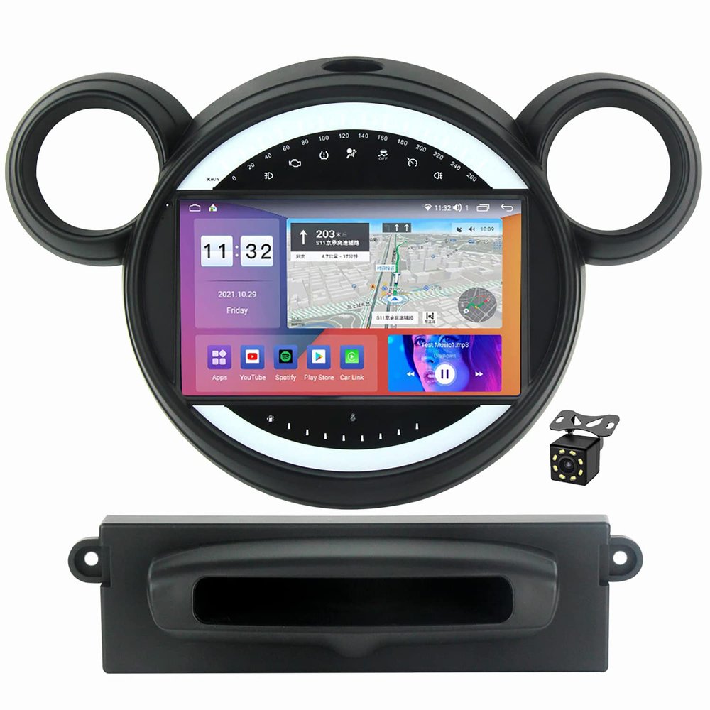 9 Inch Android 11 Car Stereo Radio for BMW Mini Cooper Countryman R60 R61 2010-2016 Multimedia Video Player Support Carplay SWC WiFi 4G Bluetooth FM AM+Backup Camera,M700s/8+128g