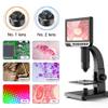 Hoiaost  2000x Dual Lens Digital Microscope 7 Inch Hd IPS Large Screen Multiple Len Support Computer Viewing Led USB Magnifier view 2