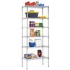 BestOffice Adjustable Wire Shelving Storage Shelves Heavy Duty Shelving Unit for Small Places Kitchen Garage (Chrome, 13" D x 23" W x 59" H) view 1