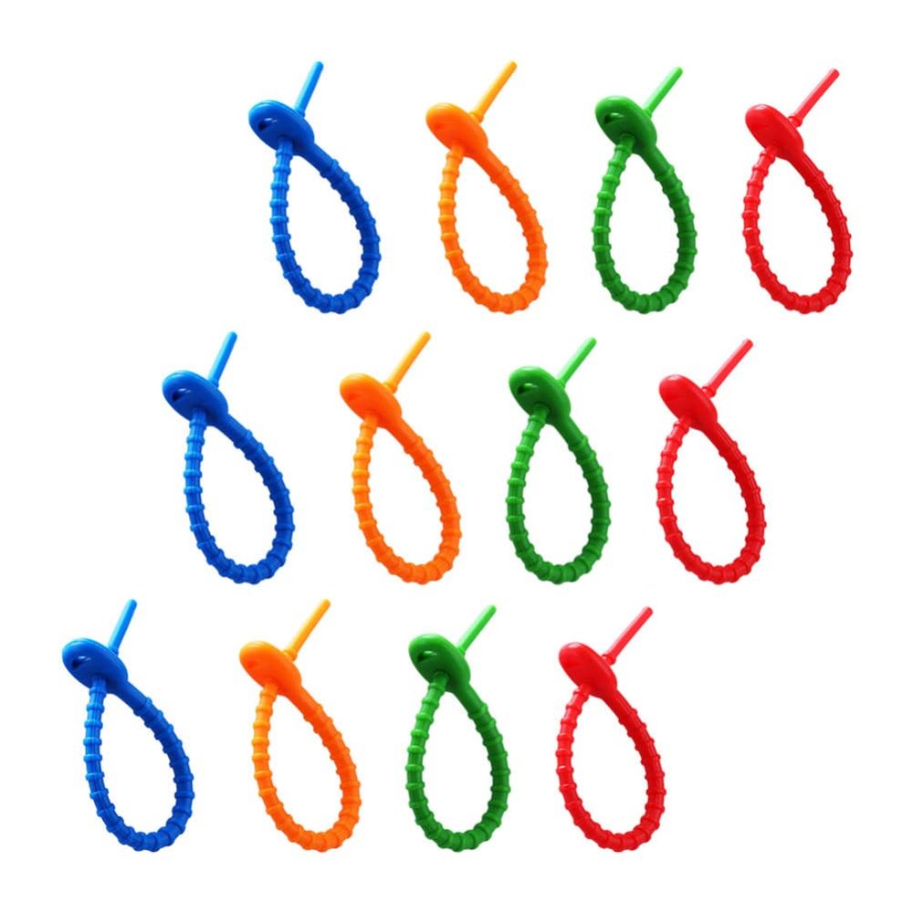 Hemobllo 12pcs Silicone Cable Organizer for Data Cords Headphone Wire Holders Mixed Colors and for Home Office and Travel