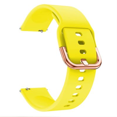 SKM Smart Watch Bands for Garmin Venu/Venu2 Plus Vivomove HR Silicone Bracelet Straps Vivoactive 3/Forerunner245M 645 Wristband 20mm (Color : Yellow, Size : GarminMove Sport)
