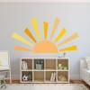 42.1x23.6 inch Boho Half Sun Decal - Large Decal, Sunshine Wall Stickers, Vinyl Peel and Stick Decals for Nursery and Kids Room Playroom view 1