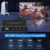 8K 60Hz HDMI Splitter 1x2 4K 120Hz HDMI 2.1 Splitter Converter 1 in 2 Out HDCP 2.3 UHD HLG HDR 7680x4320P for 8KTV PS5 Xbox Game view 3