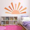 42.1x23.6 inch Boho Half Sun Wall Decal - Large Removable Peel and Stick Wall Stickers for Nursery Room Playroom Decor view 2