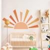 42.1x23.6 inch Boho Half Sun Wall Decal - Large Removable Peel and Stick Wall Stickers for Nursery Room Playroom Decor view 3