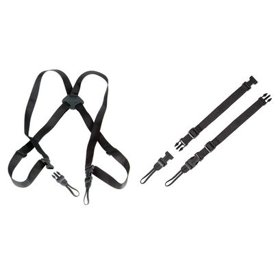 OP/TECH USA Bino/Cam Harness - Webbing & 1301102 Uni Adaptor Loops (X-Long) - System Connectors