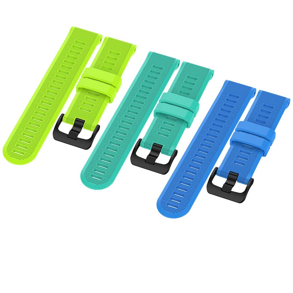 (3-Pack) Watchband Compatible with Garmin Forerunner 945 and 935 Replacement Band - Black Silicone Strap (37#+38#+40#)