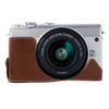 YUNCHAO Camera Accessories 1/4 inch Thread PU Leather Camera Half Case Base for Canon EOS M100 Camera Bags view 1