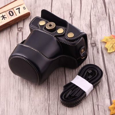 YUNCHAO Camera Accessories Full Body Camera PU Leather Case Bag with Strap for Canon EOS M10 Camera Bags