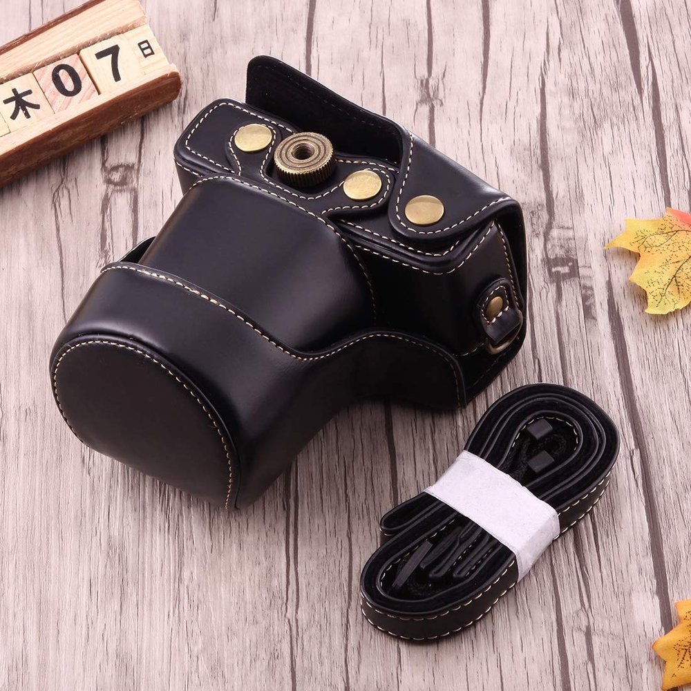 YUNCHAO Camera Accessories Full Body Camera PU Leather Case Bag with Strap for Canon EOS M10 Camera Bags