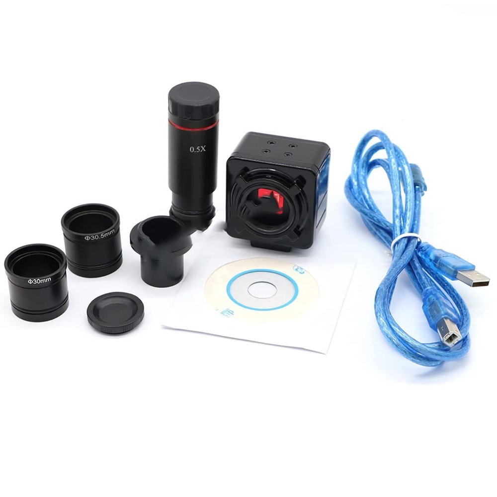 Microscope Kit 5MP USB Industrial Microscope Camera Digital Electronic Eyepiece C-Mount Adapter Ring Microscope Lens Adapters (Color : Package B)