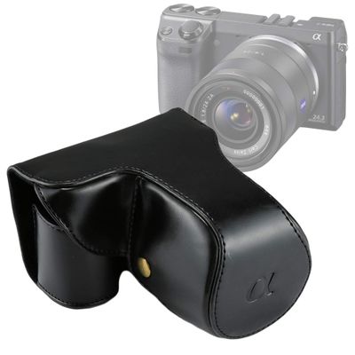 YUNCHAO Camera Accessories Full Body Camera PU Leather Case Bag with Strap for Sony NEX 7 / F3 Camera Bags
