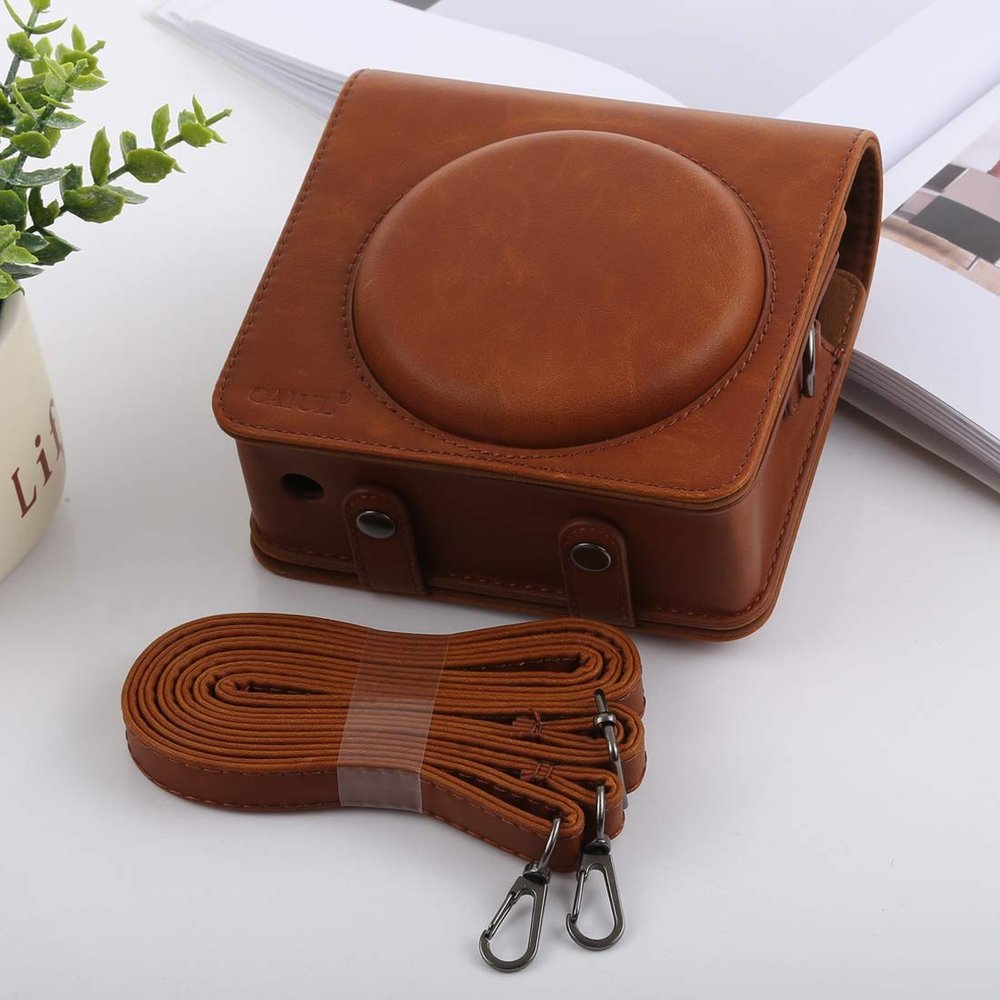 YUNCHAO Camera Accessories Retro Style Full Body Camera PU Leather Case Bag with Strap for FUJIFILM Square SQ6 Camera Bags