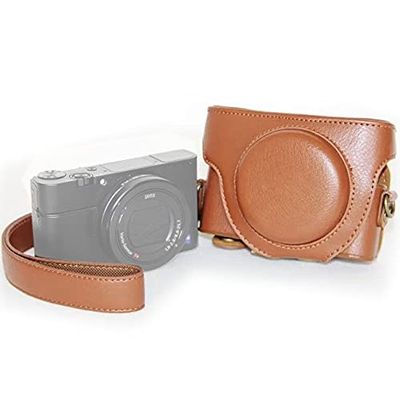 YUNCHAO Camera Accessories Retro Style PU Leather Camera Case Bag with Strap for Sony RX100 M3 / M4 / M5 Camera Bags