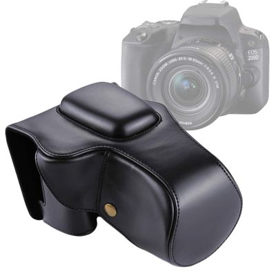 YUNCHAO Camera Accessories Full Body Camera PU Leather Case Bag for Canon EOS 200D Camera Bags