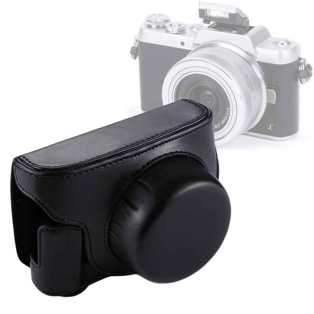 YUNCHAO Camera Accessories Full Body Camera PU Leather Camera Case Bag with Strap for Panasonic Lumix GF7 / GF8 / GF9 Camera Bags