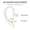 2 Pairs Ear Hook Compatible with AirPods Pro 3 2 1 Gen, YINVA Multi-Dimensional Adjustable Ear Holder (White+Transparent) view 3