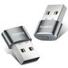 AUEDROT Mouse Jiggler Undetectable Metal USB Mouse Mover with Switch Button, Automatic Mini Mouse Shaker with 2 Jiggle Modes, Plug and Play, Keep Computer/Laptop Awake, Gray, 2 PCS view 1