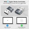 AUEDROT Mouse Jiggler Undetectable Metal USB Mouse Mover with Switch Button, Automatic Mini Mouse Shaker with 2 Jiggle Modes, Plug and Play, Keep Computer/Laptop Awake, Gray, 2 PCS view 2