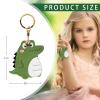 Leather Keychain Case Holder Compatible with Apple AirTag, GPS Airtag Keychain Finder Tracker with Key Ring, Anti-Scratch Protective Air Tag Cover for Keys, Wallet(Green Dinosaur) view 2