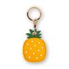 Leather Keychain Case Holder Compatible with Apple AirTag, GPS Airtag Keychain Finder Tracker with Key Ring, Anti-Scratch Protective Air Tag Cover for Keys, Wallet(Pineapple) view 1