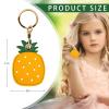 Leather Keychain Case Holder Compatible with Apple AirTag, GPS Airtag Keychain Finder Tracker with Key Ring, Anti-Scratch Protective Air Tag Cover for Keys, Wallet(Pineapple) view 2