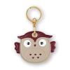 Leather Keychain Case Holder Compatible with Apple AirTag, GPS Airtag Keychain Finder Tracker with Key Ring, Anti-Scratch Protective Air Tag Cover for Keys, Wallet(Khaki Owl) view 1