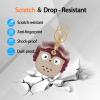 Leather Keychain Case Holder Compatible with Apple AirTag, GPS Airtag Keychain Finder Tracker with Key Ring, Anti-Scratch Protective Air Tag Cover for Keys, Wallet(Khaki Owl) view 3