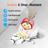 Leather Keychain Case Holder Compatible with Apple AirTag, GPS Airtag Keychain Finder Tracker with Key Ring, Anti-Scratch Protective Air Tag Cover for Keys, Wallet(Red White Chicken) view 3